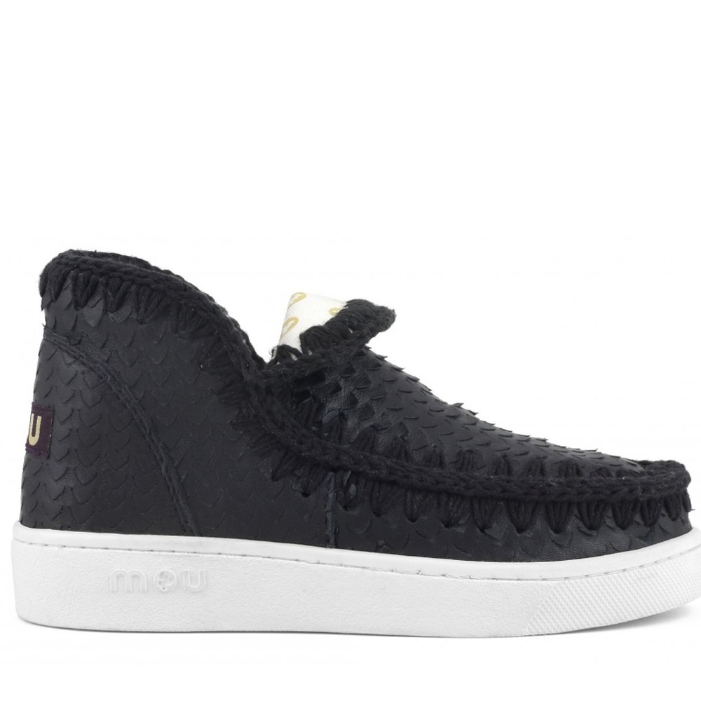 NWT Mou Eskimo Sneaker In Scales Cuts Black